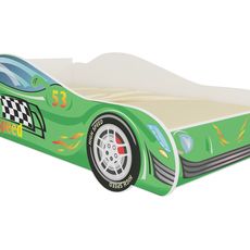 NABBI Sander children's bed with mattress 80x160 cm green / white
