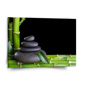 Sablio Obraz Bambus a kameny - 150x110 cm