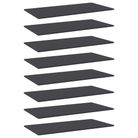 vidaXL Bookshelf Boards 8 pcs Grey 80x30x1.5 cm Engineered Wood