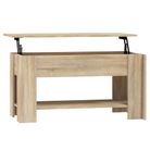 vidaXL Coffee Table Sonoma Oak 101x49x52 cm Engineered Wood