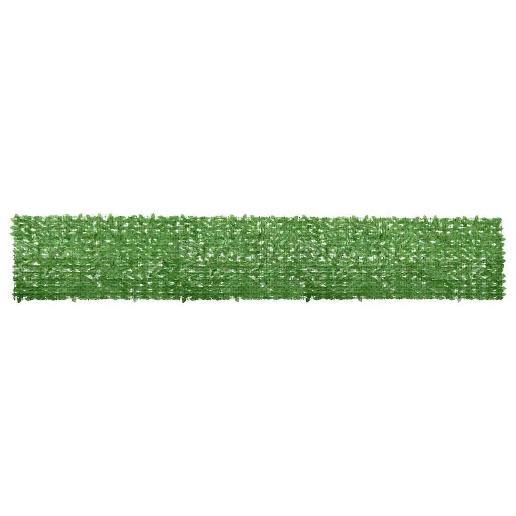 vidaXL Balcony Screen with Green Leaves 600x100 cm