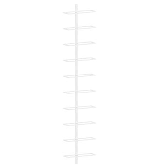vidaXL Wall-mounted Wine Rack for 10 Bottles White Metal