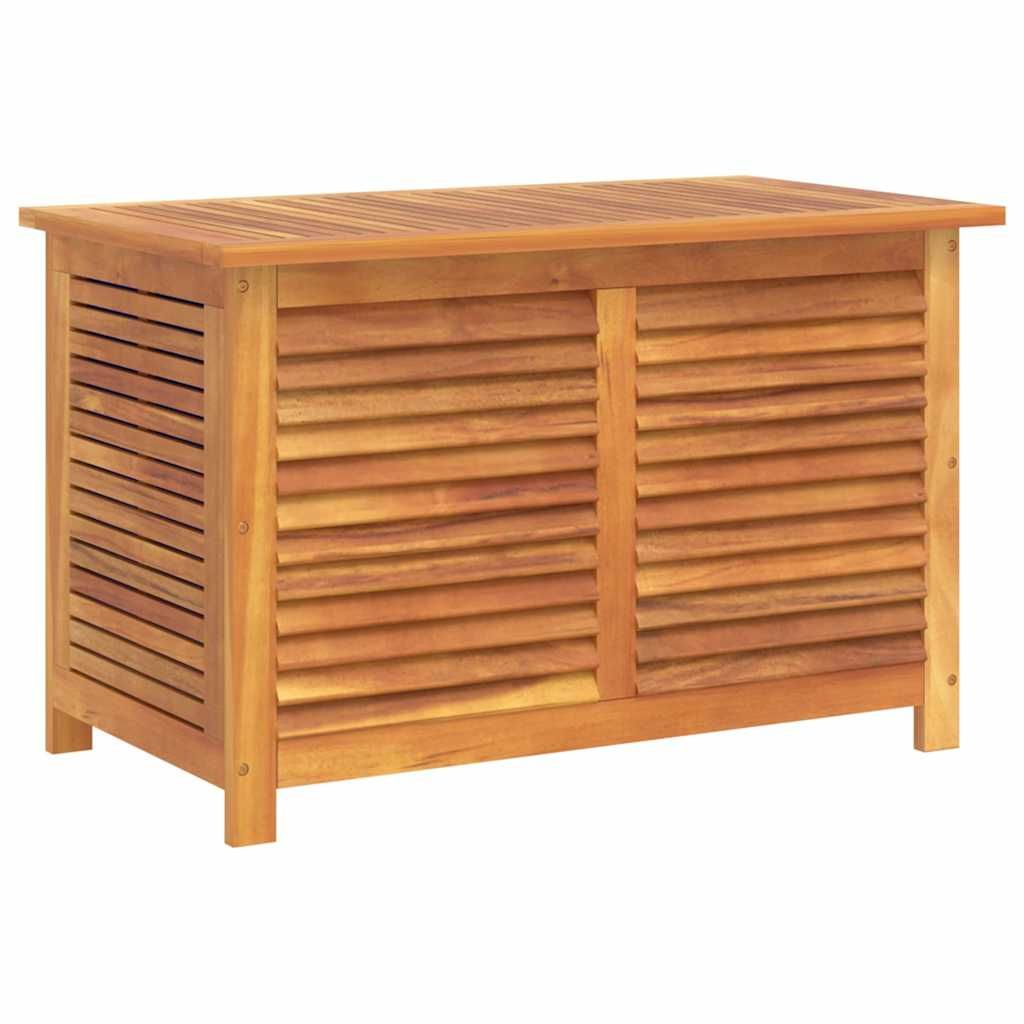 vidaXL Garden Storage Box with Louver 35.4"x19.7"x22" Solid Wood Acacia