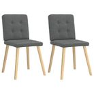 vidaXL Dining Chairs 2 pcs Dark Gray Fabric
