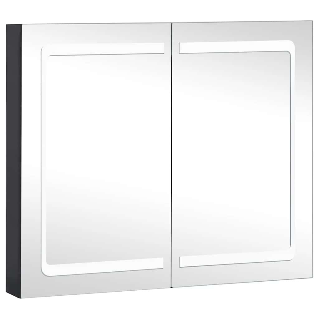 vidaXL LED Bathroom Mirror Cabinet 31.5"x4.8"x26.8"