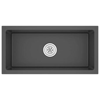 vidaXL Handmade Kitchen Sink Black Stainless Steel
