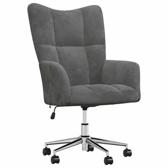 vidaXL Relaxing Chair Dark Gray Velvet