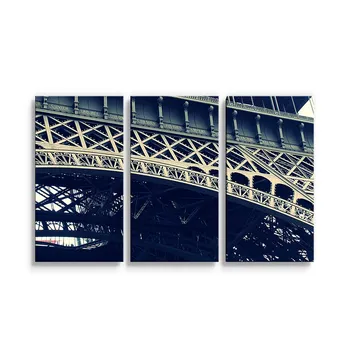 Sablio Obraz - 3-dílný Eiffel Tower - 120x80 cm