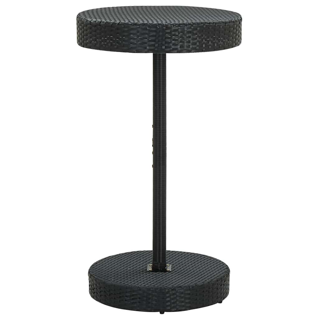 vidaXL Garden Table Black 60.5x106 cm Poly Rattan