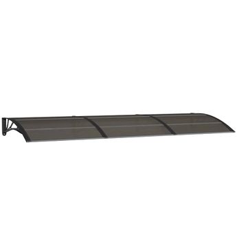 vidaXL Door Canopy Black 118.1"x39.4" Polycarbonate