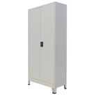 vidaXL Office Cabinet with 2 Doors Steel 35.4"x15.7"x70.9" Gray