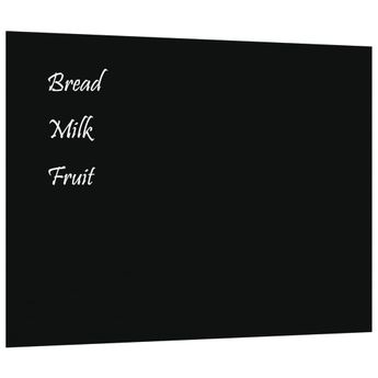 vidaXL Wall-mounted Magnetic Board Black 80x60 cm Tempered Glass