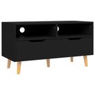 vidaXL TV Stand Black 35.4"x15.7"x19.1" Engineered Wood