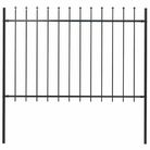 vidaXL Garden Fence Woerden with Spear Top Steel 181x120 cm Black