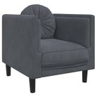 vidaXL Sofa Chair with Cushion Dark Gray Velvet
