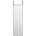 vidaXL Door Mirror Black 30x100 cm Glass and Aluminium