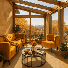 Orange oasis on the terrace