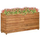 vidaXL Raised Bed 59.1"x15.7"x28.3" Recycled Teak Wood and Steel