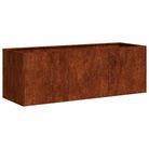 vidaXL Planter Rusty 47.2"x15.7"x15.7" Weathering Steel