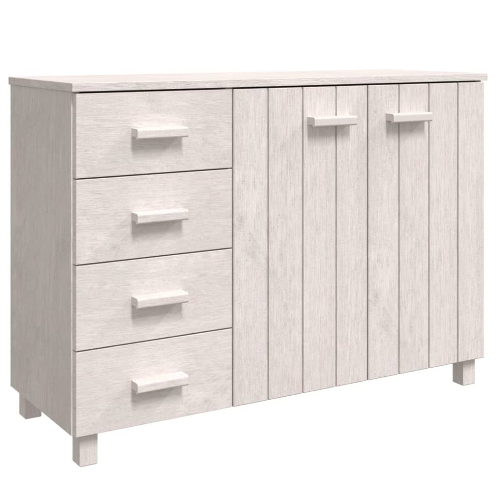 vidaXL Sideboard HAMAR White 44.5"x15.7"x31.5" Solid Wood Pine