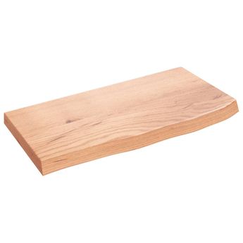 vidaXL Bathroom Countertop Light Brown 23.6"x11.8"x(0.8"-1.6") Treated Solid Wood