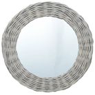 vidaXL Mirror 27.6" Wicker