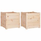 vidaXL Garden Planters 2 pcs 15.7"x15.7"x15.7" Solid Wood Pine