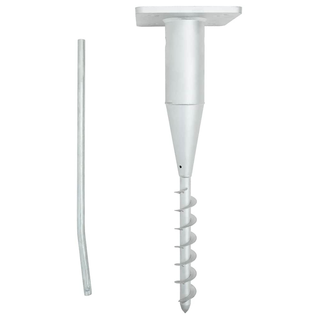 vidaXL In-Ground Parasol Base with Rod 6.3"x6.3"x20.5" Steel