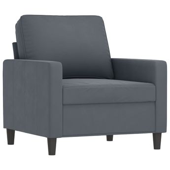 vidaXL Sofa Chair Dark Grey 60 cm Velvet