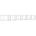 vidaXL Dog Cage with Doors Gray 39.4'x6.6'x4.9' Galvanized Steel