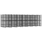 vidaXL Outdoor Dog Kennel Steel 138.9 ftÂ²