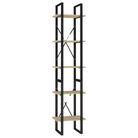 vidaXL 5-Tier Book Cabinet Sonoma Oak 15.7"x11.8"x68.9" Engineered Wood
