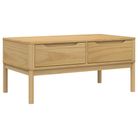 vidaXL Coffee Table FLORO Wax Brown 39"x21.9"x17.7" Solid Pine Wood