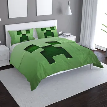 Sablio Povlečení Green Blocks 2 - 140x220 / 90x70