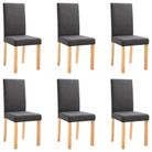 vidaXL Dining Chairs 6 pcs Dark Gray Fabric