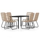 vidaXL 7 Piece Garden Dining Set Oak