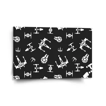Sablio Obraz Star Wars Vesmírné lodě Pattern - 120x80 cm