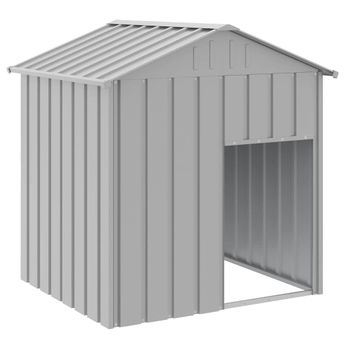 vidaXL Dog House with Roof Light Gray 46.1"x40.6"x48.4" Galvanized Steel