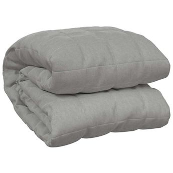 vidaXL Weighted Blanket Grey 220x240 cm King 15 kg Fabric