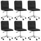 vidaXL Dining Chairs 6 pcs Black Faux Leather
