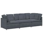 vidaXL Modular Sofa with Cushions Velvet Dark Gray