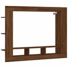 vidaXL TV Stand Brown Oak 59.8"x8.7"x44.5" Engineered Wood