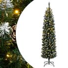 vidaXL Artificial Slim Christmas Tree 300 LEDs 82.7"