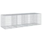 vidaXL Gabion Basket with Cover 137.8"x39.4"x39.4" Galvanized Iron
