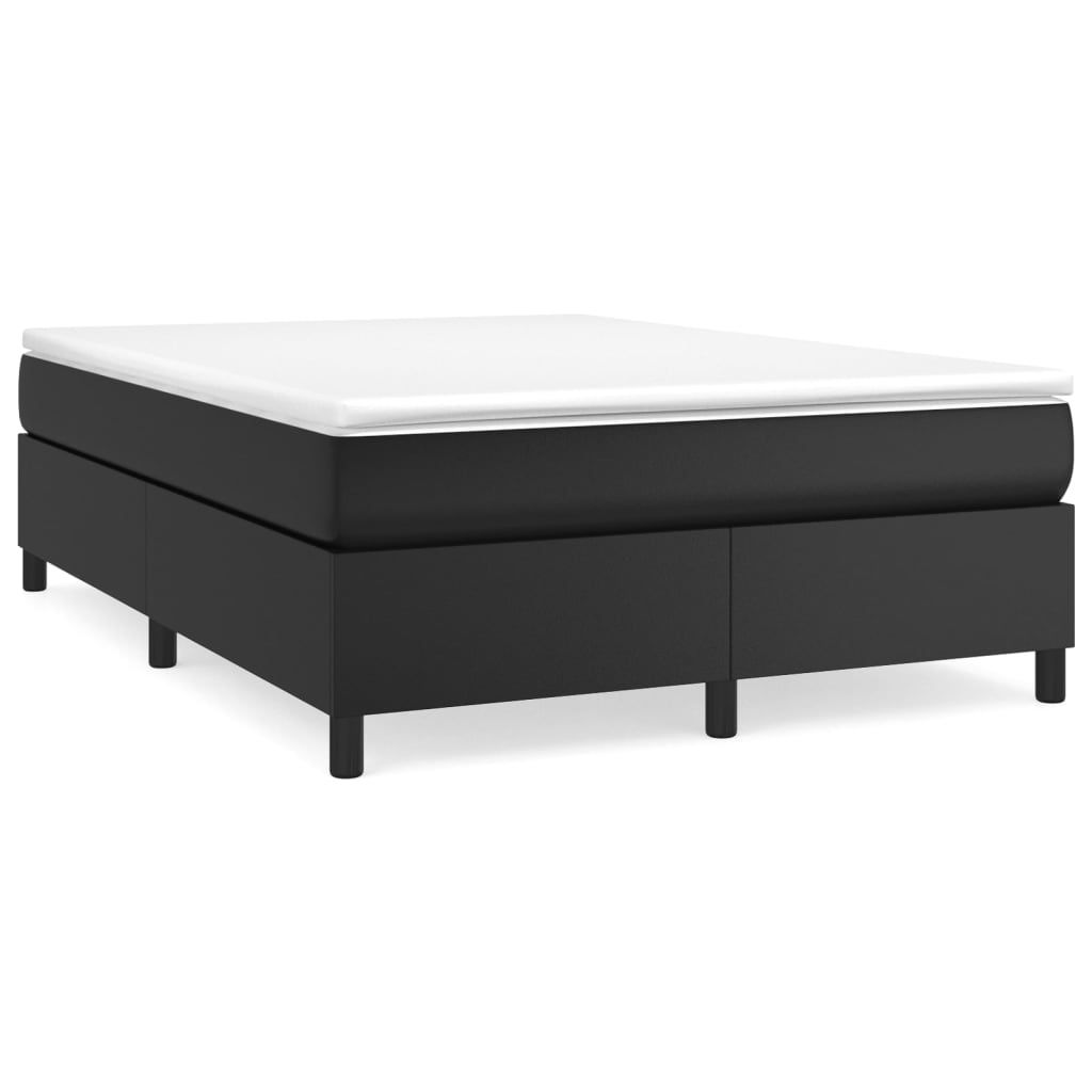 vidaXL Box Spring Bed Frame Black Faux Leather (US/AU Only)
