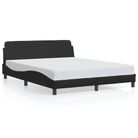 vidaXL Bed Frame "Dover" Black 152x203 cm Faux Leather