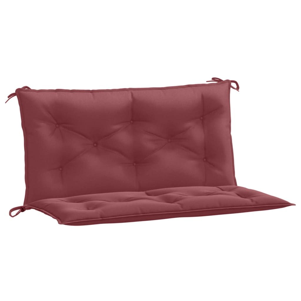 vidaXL Garden Bench Cushions 2pcs Melange Wine Red 100x50x7 cm Fabric