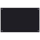 vidaXL Kitchen Backsplash Black 31.5"x19.7" Tempered Glass