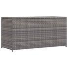 vidaXL Patio Storage Box Gray 47.2"x19.7"x23.6" Poly Rattan