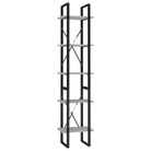 vidaXL 5-Tier Book Cabinet Concrete Gray 15.7"x11.8"x68.9" Engineered Wood